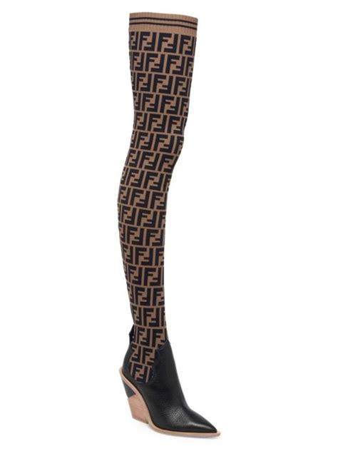 fendi berlin rain boots|fendi thigh high sock boots.